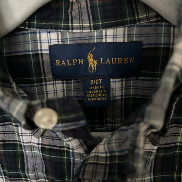 Boy's Ralph Lauren Classic Tartan Button Down, Size 2/2T - Picture 3 of 4